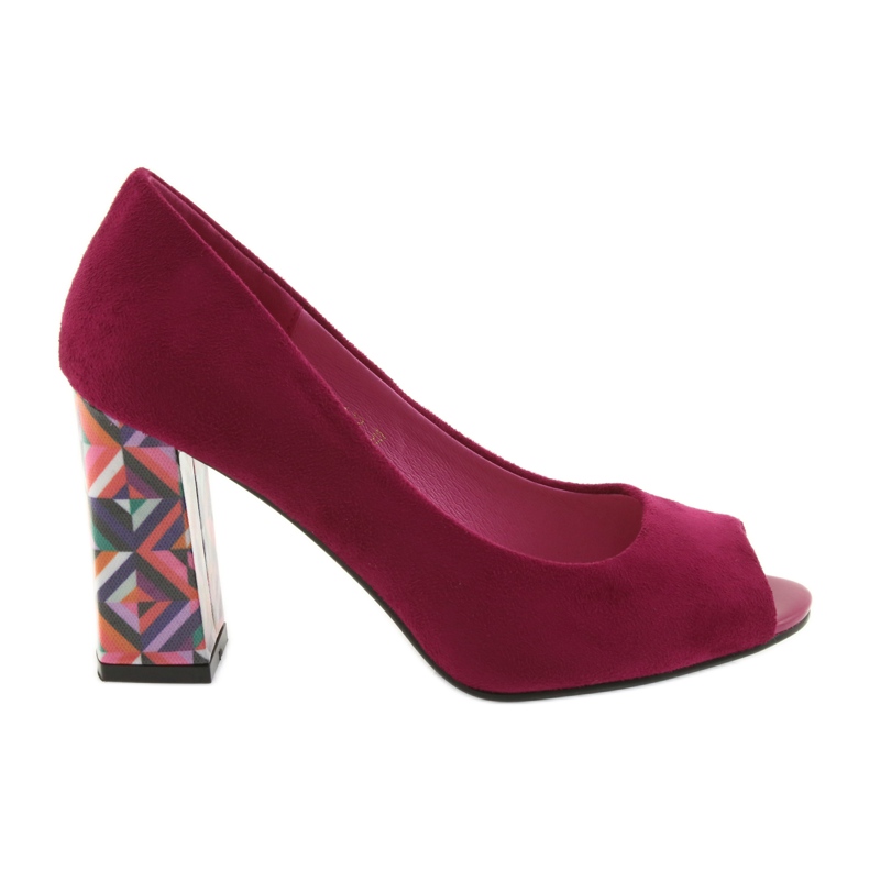 Pompe din piele de căprioară Sergio Leone 133 fuchsia roz