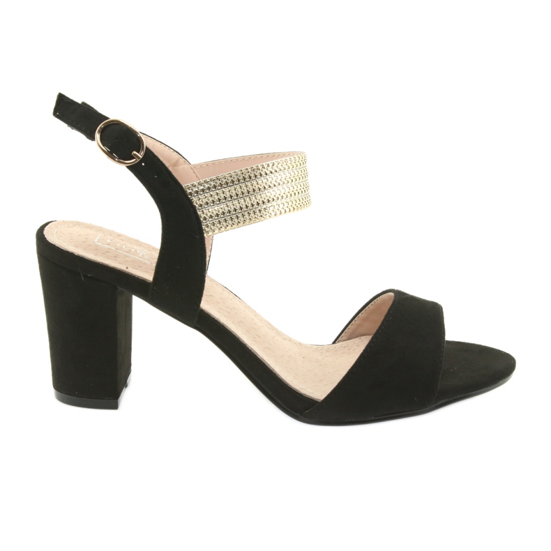 Sandale pe post Filippo 817 negru / auriu galben Sandale pe post Filippo 817 negru / auriu galben