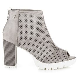 Vices Cizme Openwork Toe Open gri