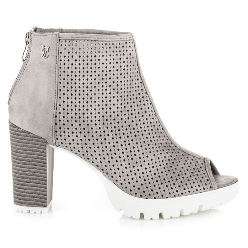 Vices Cizme Openwork Toe Open gri