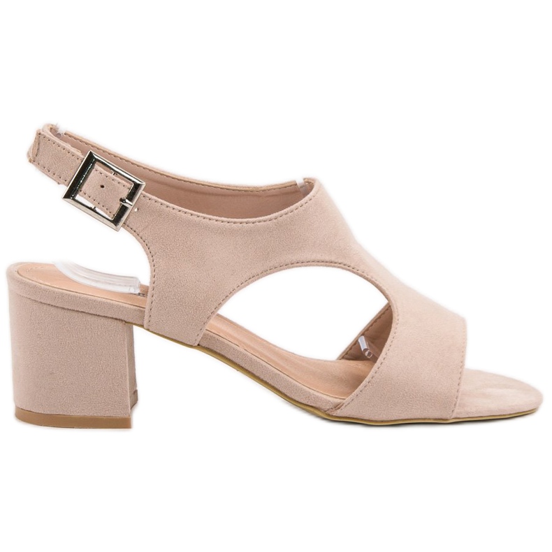 Queen Vivi Sandale din piele de căprioară maro