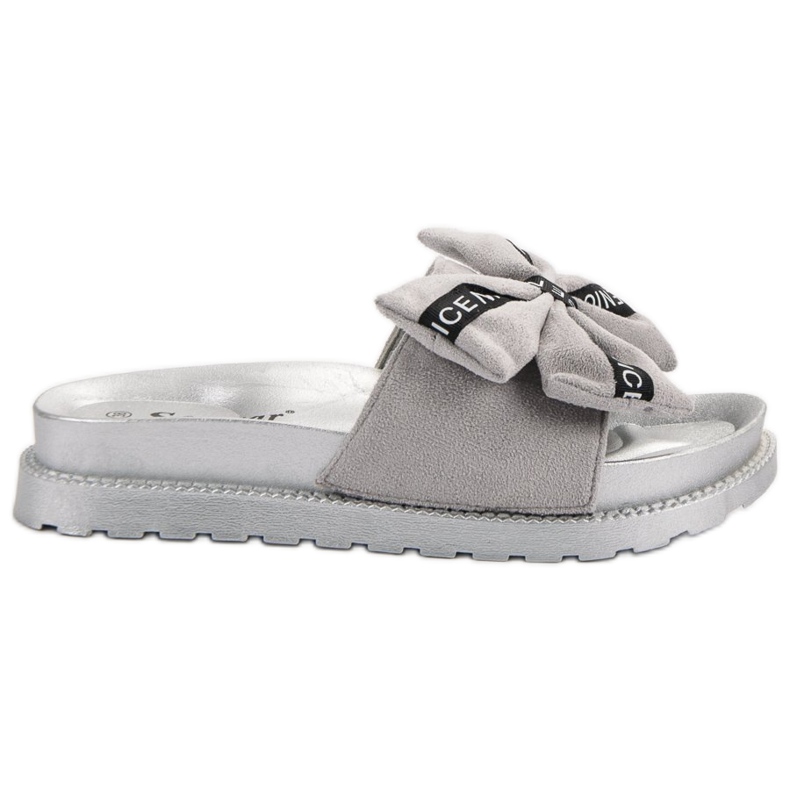 Seastar Papuci de damă din piele de căprioară gri