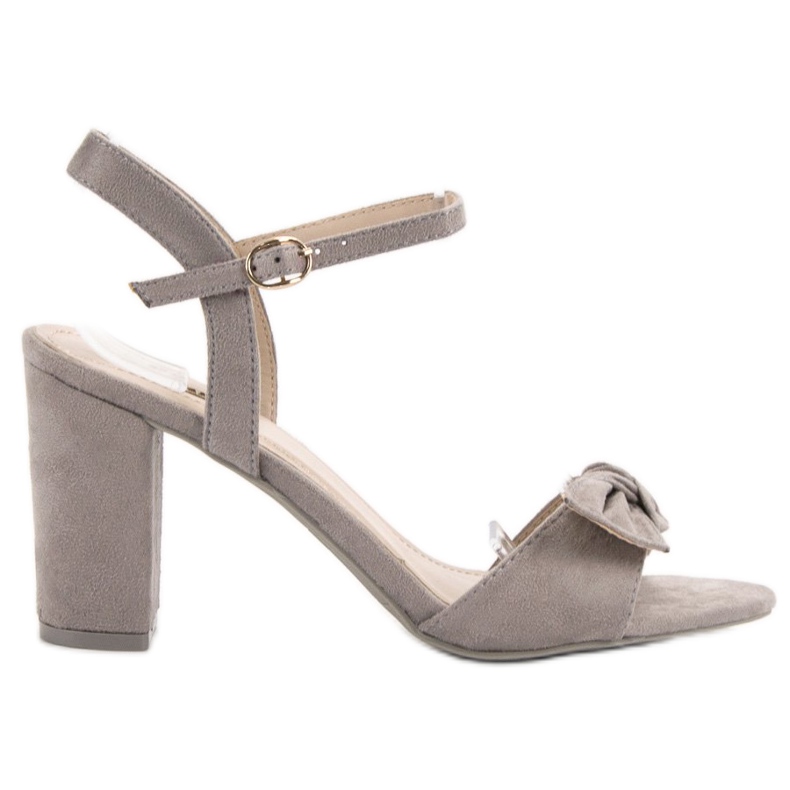Jumex Sandale din piele de căprioară cu arc gri