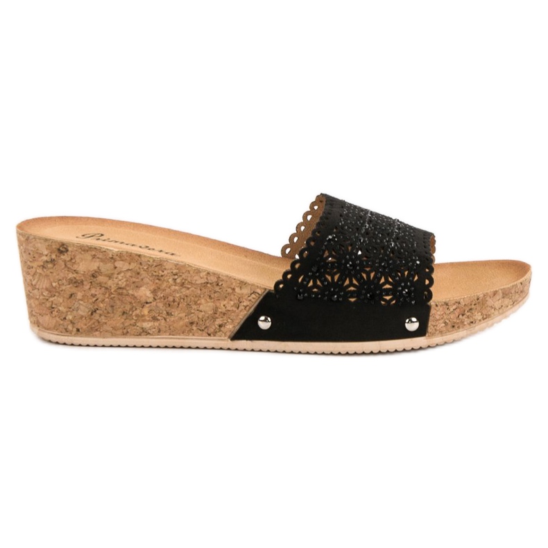 Primavera Papuci Pe O Pană De Plută negru Primavera Papuci Pe O Pană De Plută negru