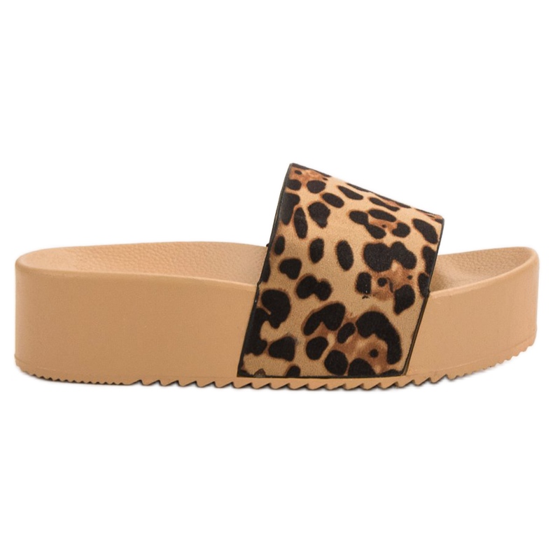 Anesia Paris Papuci din piele de căprioară pe platformă maro