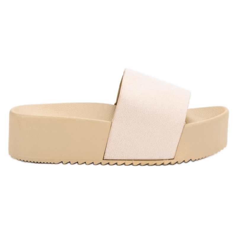 Anesia Paris Papuci din piele de căprioară pe platformă maro