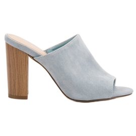 Kayla Sandale cu toc încorporate albastru