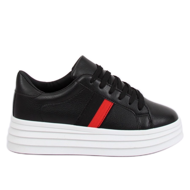 Adidași negri B0-12 negri pe talpă înaltă negru