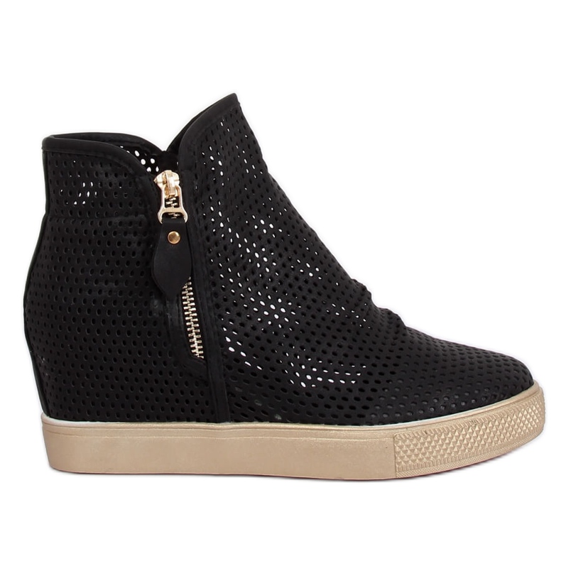 Adidași negri calați KL-261 Negru