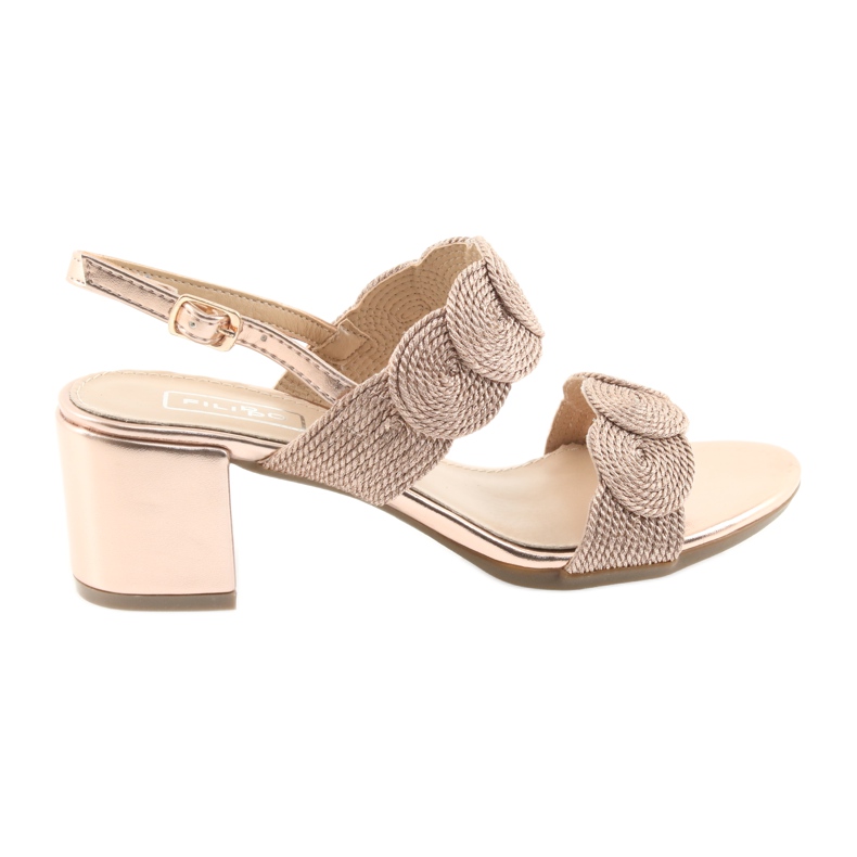 Sandale cu cordon auriu soutache Filippo 793 de aur