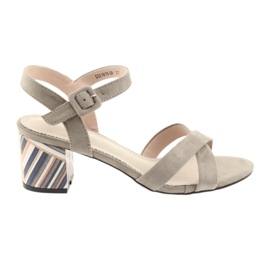 Sandal decorativ toc Filippo 818 bej Sandal decorativ toc Filippo 818 bej