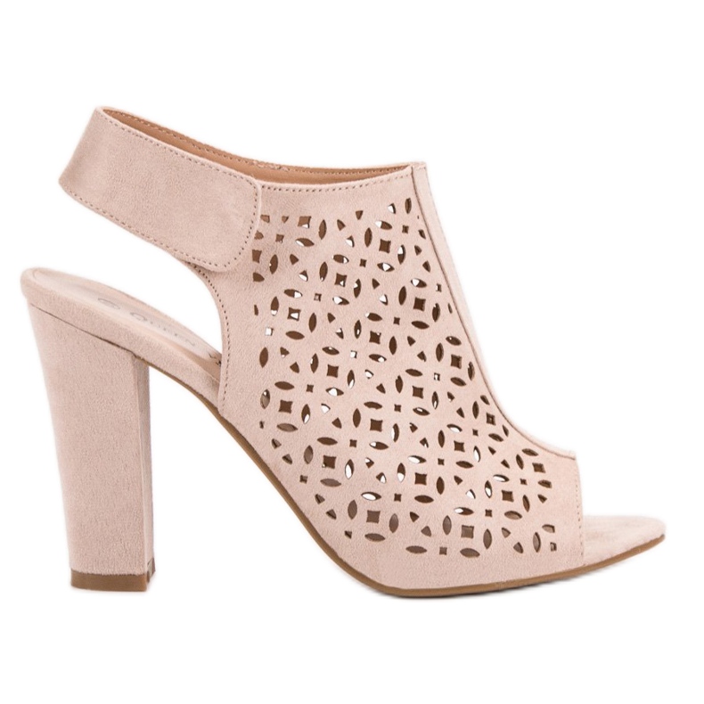 Queen Vivi Sandale ajurate cu partea superioară roz