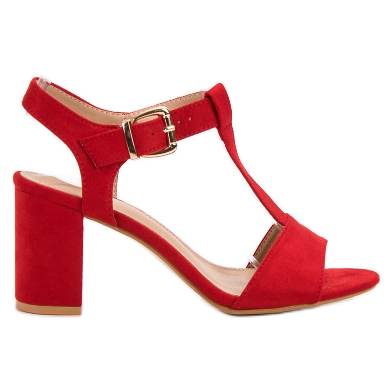 Anesia Paris Sandale Roșii Pe O Bară roșu