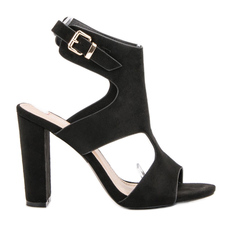 Seastar Sandale elegante din piele intoarsa negru