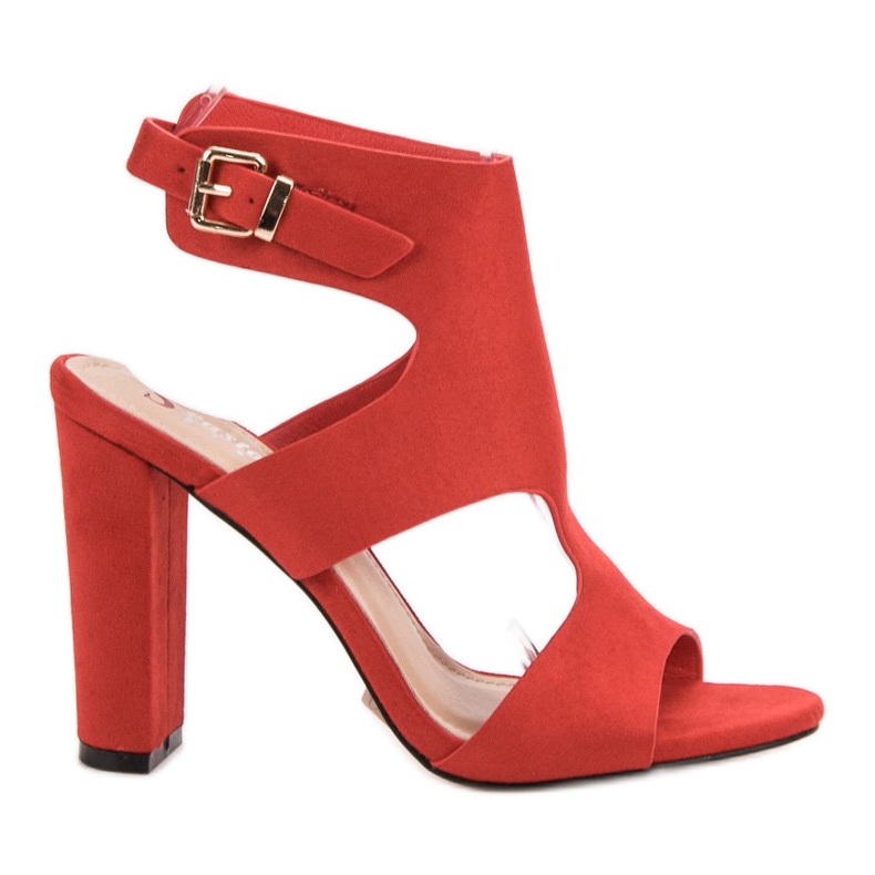 Seastar Sandale elegante din piele intoarsa roșu