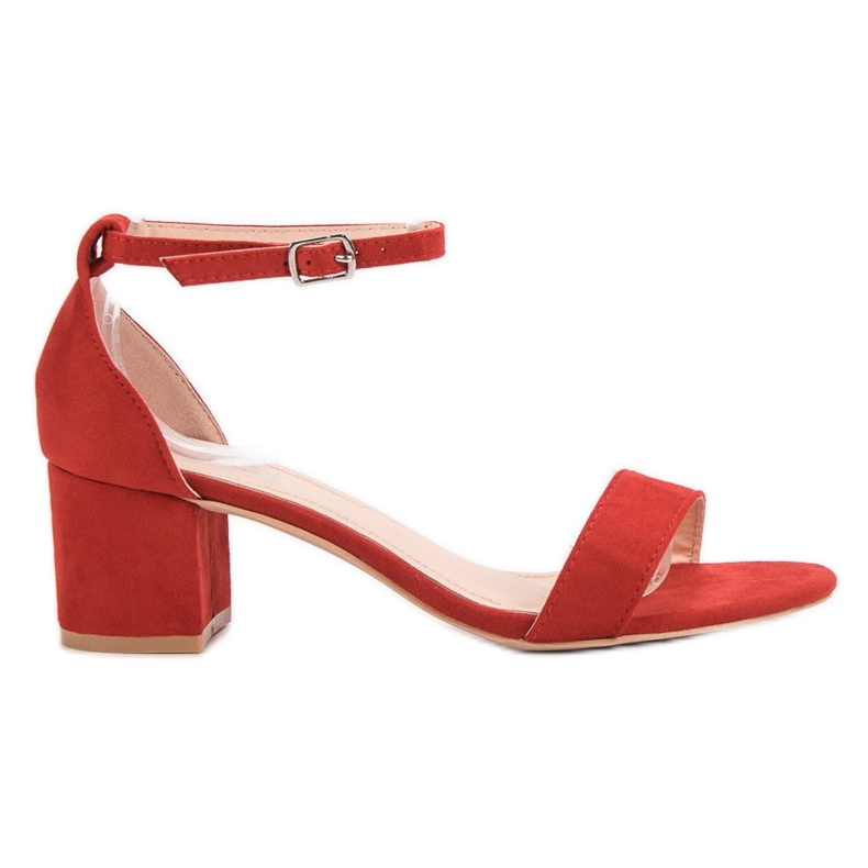 Renda Sandale clasice cu toc înalt roșu Renda Sandale clasice cu toc înalt roșu