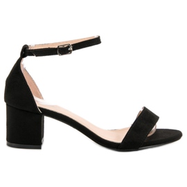 Renda Sandale clasice cu toc înalt negru Renda Sandale clasice cu toc înalt negru