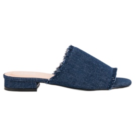 Small Swan Papuci Denim albastru