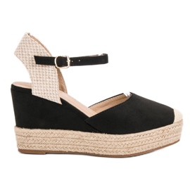 Seastar Espadrile pe platformă negru Seastar Espadrile pe platformă negru