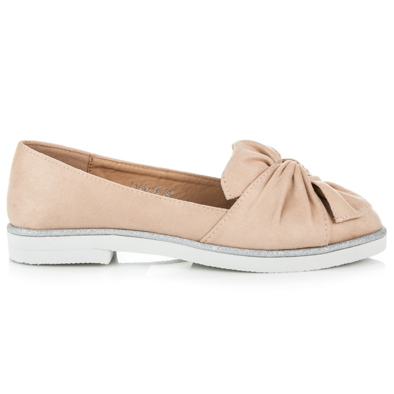 Vices Pantofi din piele de căprioară cu decorațiuni cu sclipici maro