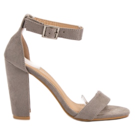 SHELOVET Sandale clasice pe un bar gri SHELOVET Sandale clasice pe un bar gri