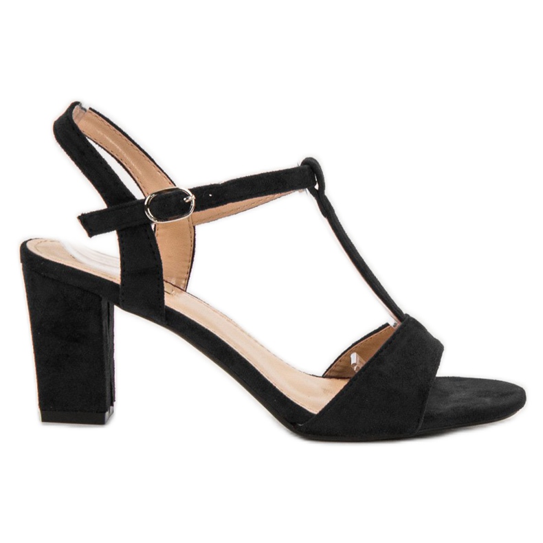 Jumex Sandale din piele neagră negru