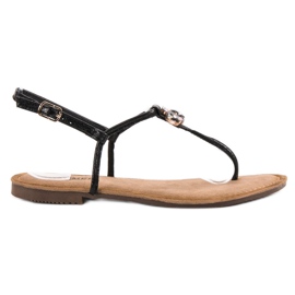 Comer Sandale ușoare cu flip-flops negru Comer Sandale ușoare cu flip-flops negru