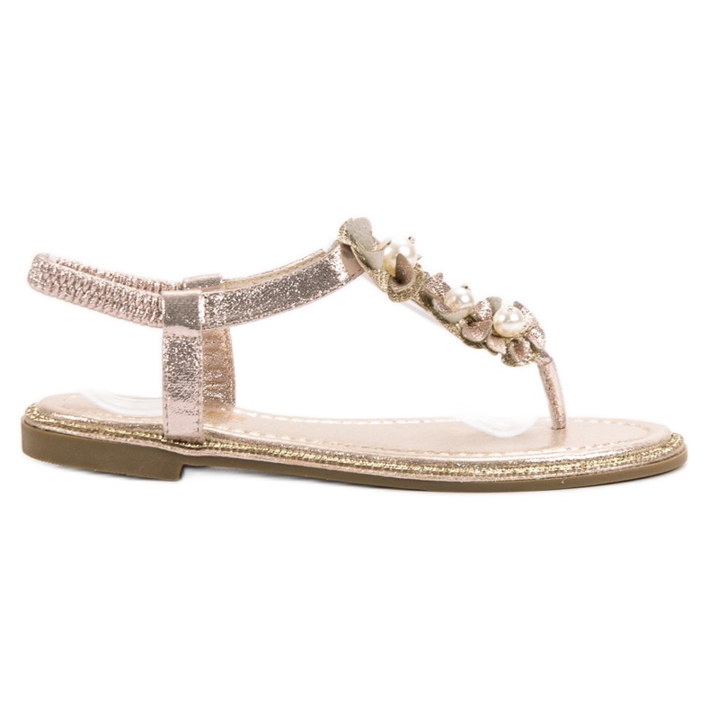 Comer Sandale Cu Perle galben Comer Sandale Cu Perle galben