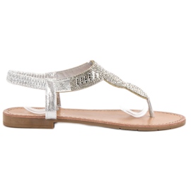 SHELOVET Sandale japoneze slip-on gri