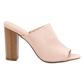 Kayla Sandale cu toc încorporate roz Kayla Sandale cu toc încorporate roz