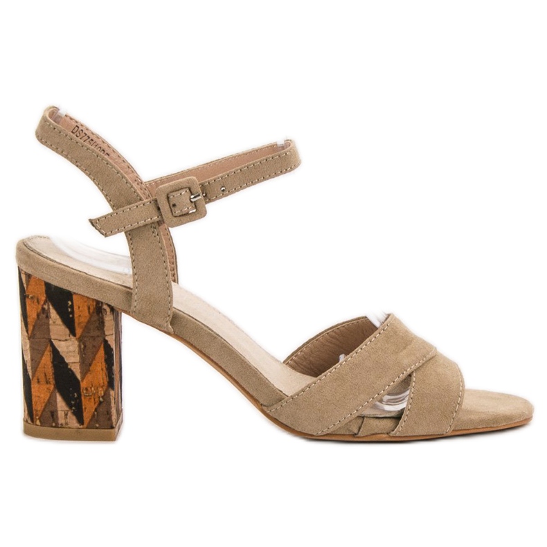 Filippo Sandale pe tocuri din plută maro Filippo Sandale pe tocuri din plută maro