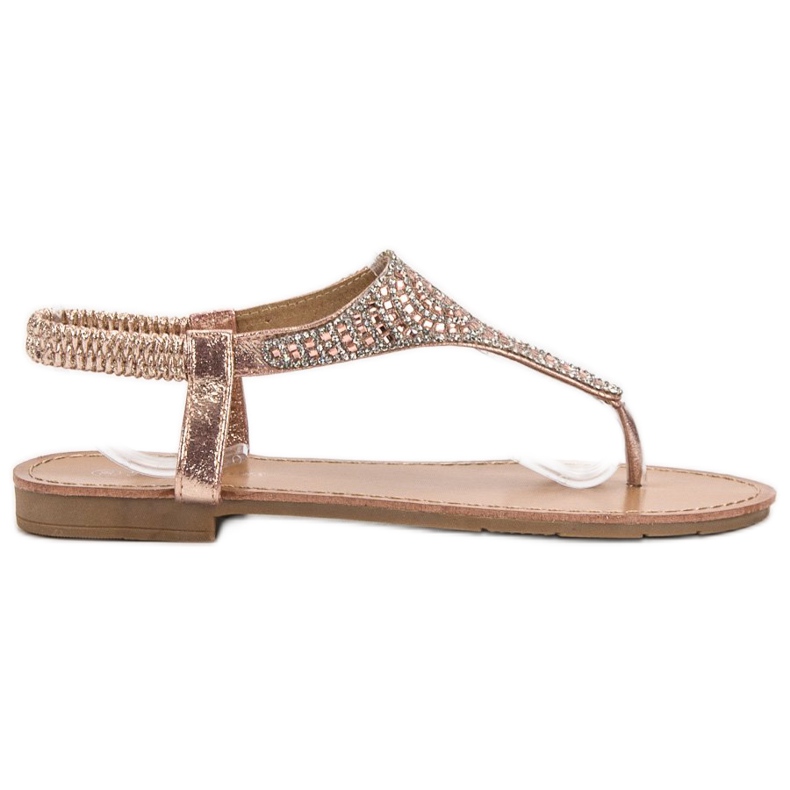 SHELOVET Sandale Golden Slip On de aur