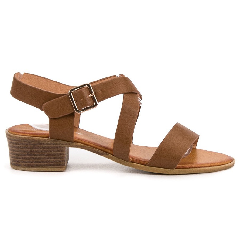 Primavera Sandale cu toc maro