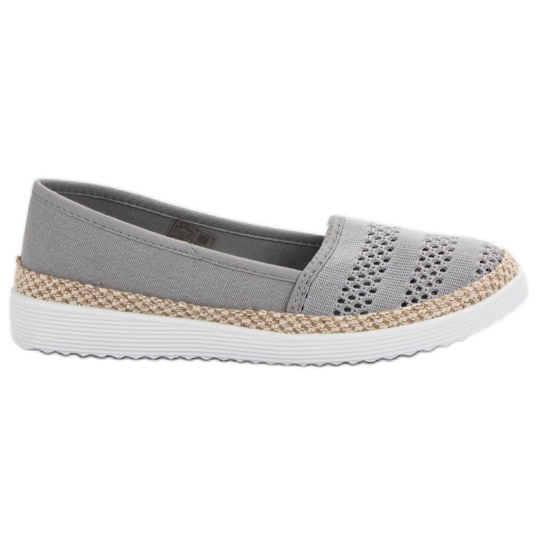 SHELOVET Espadrile textile gri