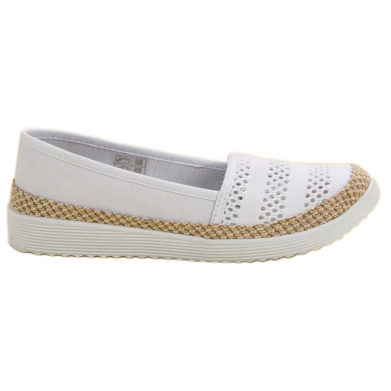 SHELOVET Espadrile textile alb SHELOVET Espadrile textile alb