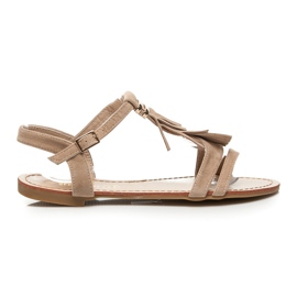 Queen Vivi Sandale Cu Franjuri maro