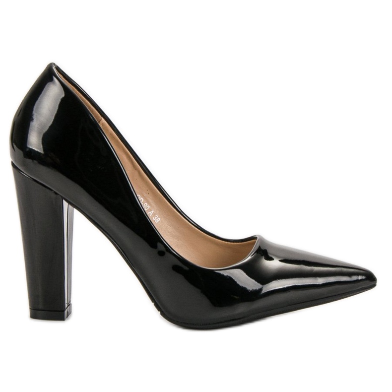 SHELOVET Pompele lăcuite negru