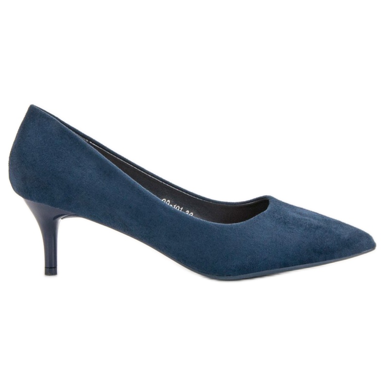 Nio Nio Pompele din piele de căprioară bleumarin albastru