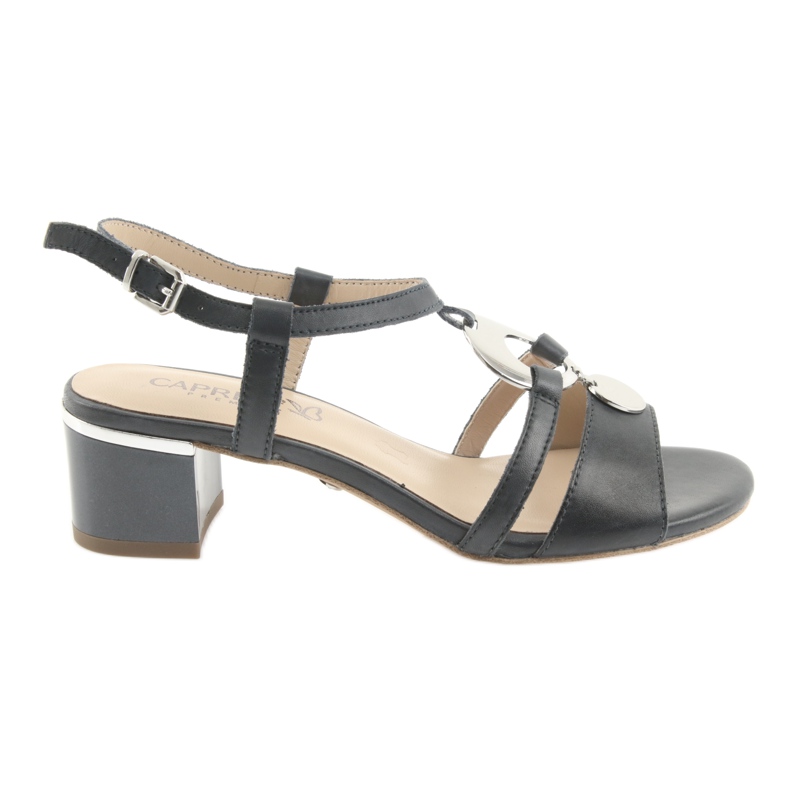 Sandale cu decor Caprice 28211 bleumarin albastru marin gri