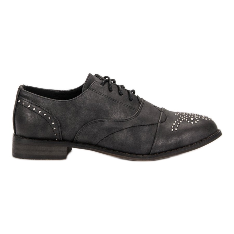 Primavera Brogues cu pietre de stras gri