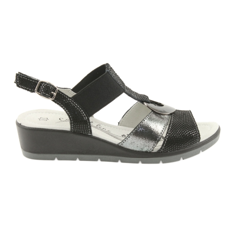 Filippo Sandale confortabile din piele negru gri