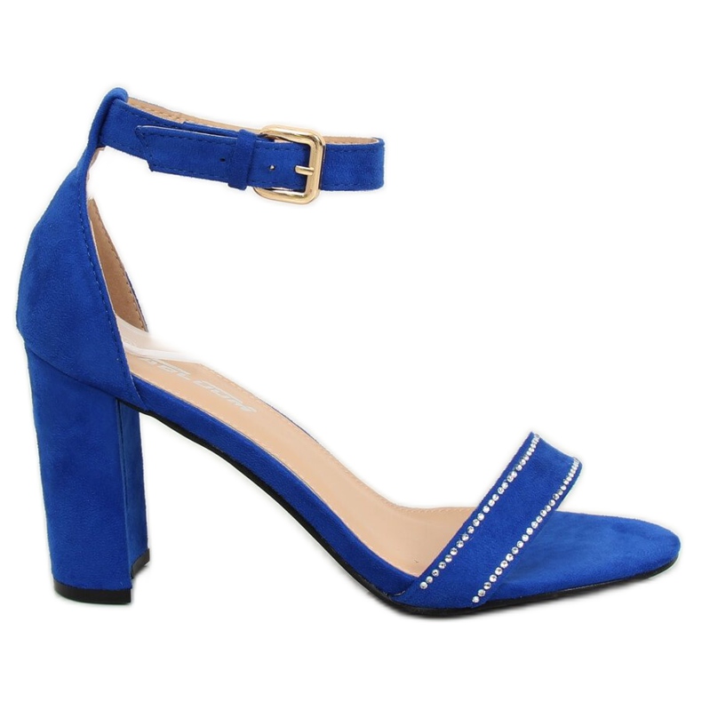 Sandale pe post cobalt A8020 Navy albastru albastru marin