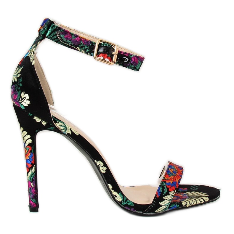 Sandale orientale negre KSL708 Negre negru multicolor