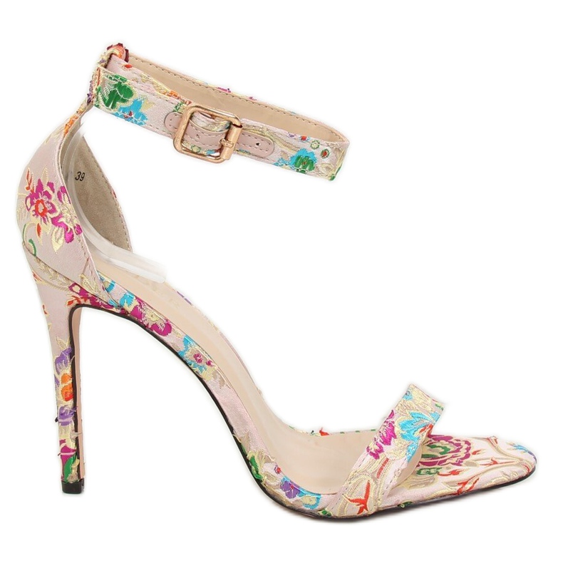 Sandale bej orientale KSL708 Bej maro multicolor