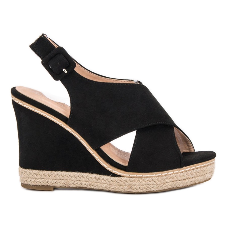 Anesia Paris Sandale din piele de căprioară negru Anesia Paris Sandale din piele de căprioară negru
