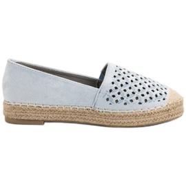 VICES Espadrile din piele de căprioară albastru VICES Espadrile din piele de căprioară albastru