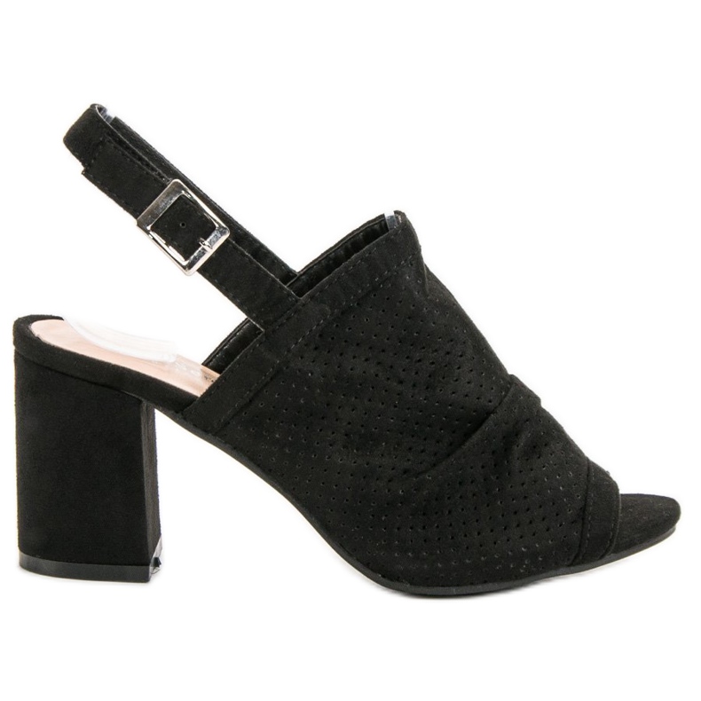 Sixth Sense Sandale ajurate pe o bară negru