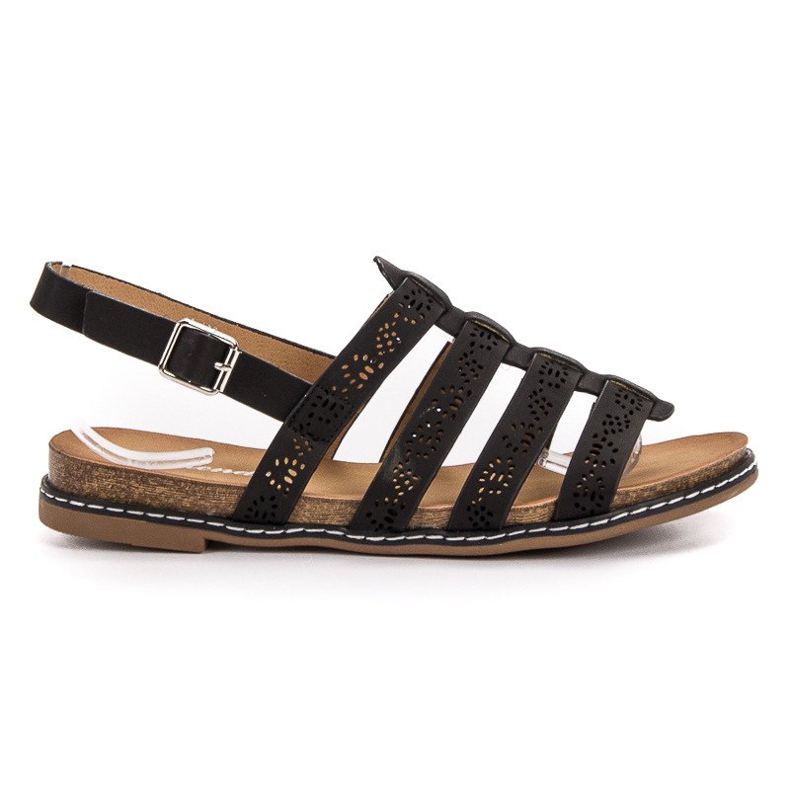 Renda Sandale negre confortabile negru
