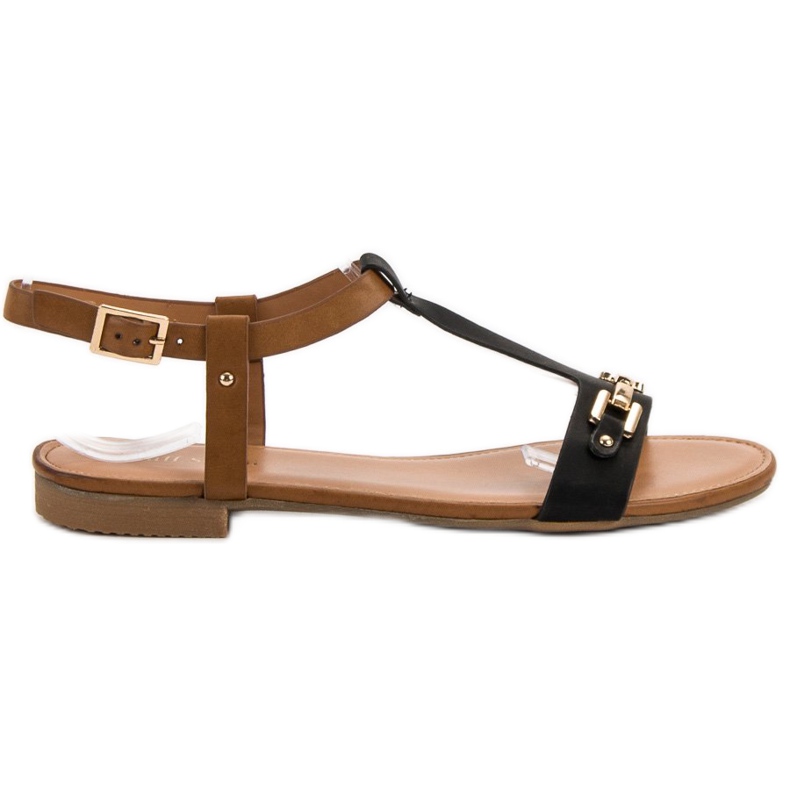 Small Swan Sandale casual negru maro