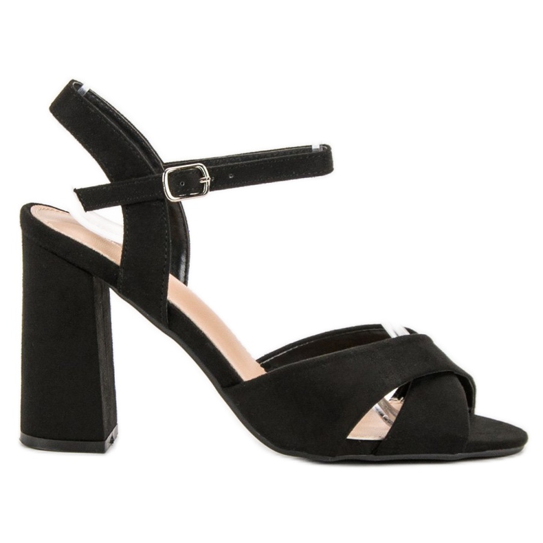 SHELOVET Sandale pe o bară negru